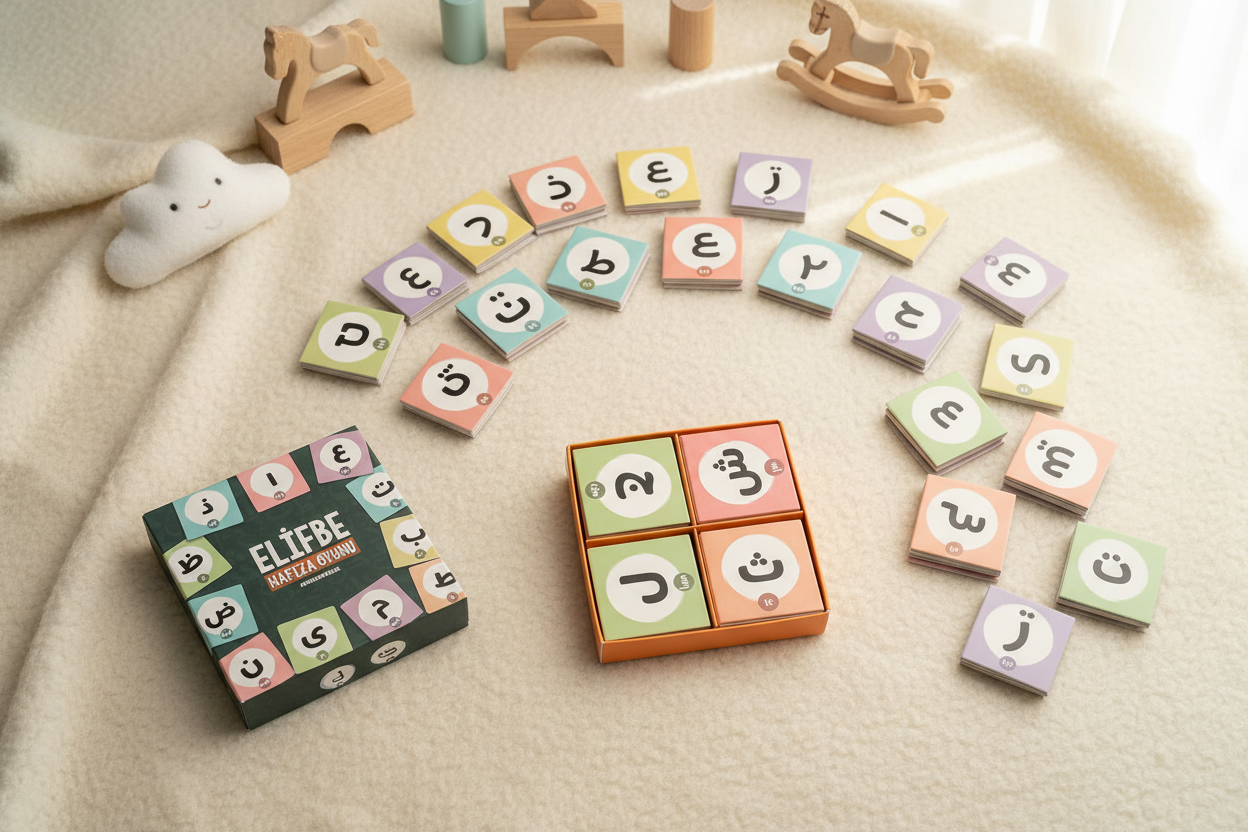 Playfully learning Elifba: Memory game with 60 colorful cards