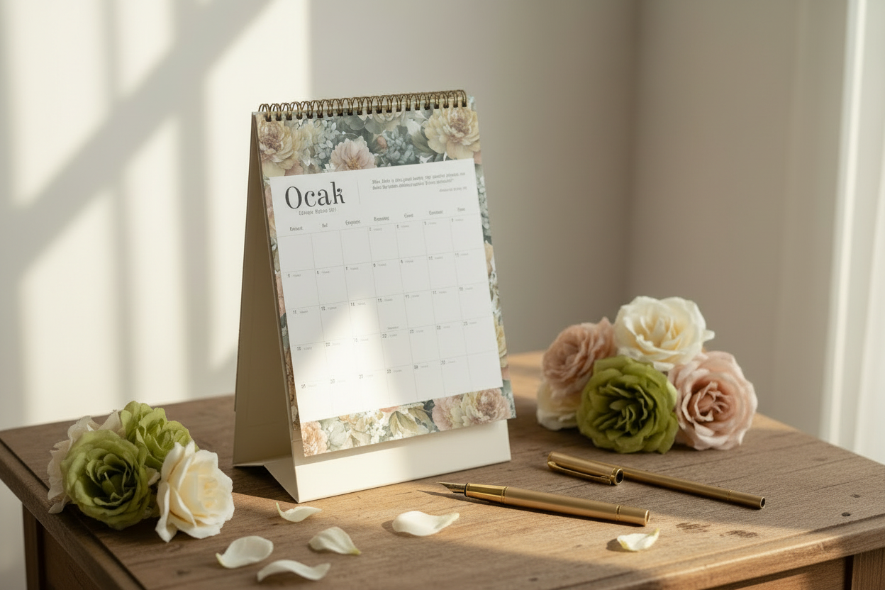 "Vintage Bloom" Tischkalender 2026