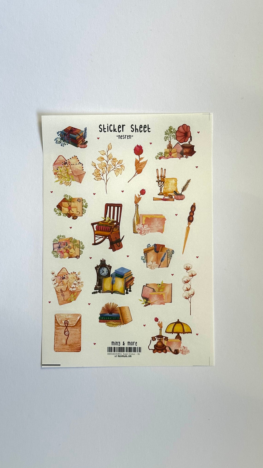 Stickerbogen "Nesren" – Nostalgie & Vintage-Zauber