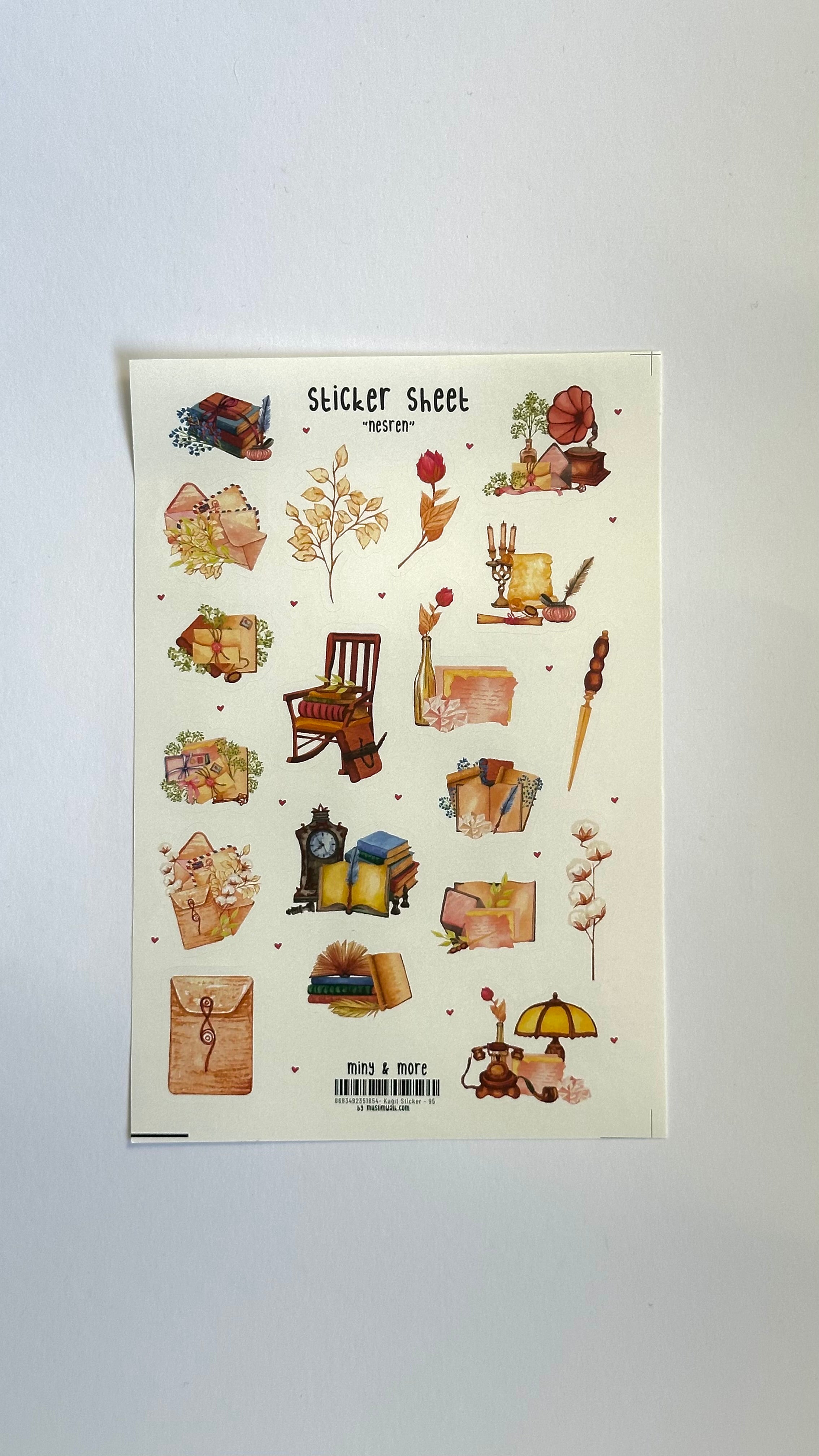 Stickerbogen "Nesren" – Nostalgie & Vintage-Zauber