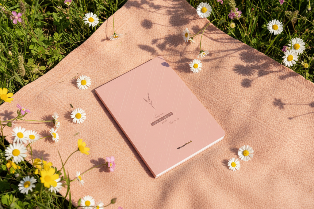 Ästhetisches Notizbuch - Dusty Rose Minimalist Floral Edition