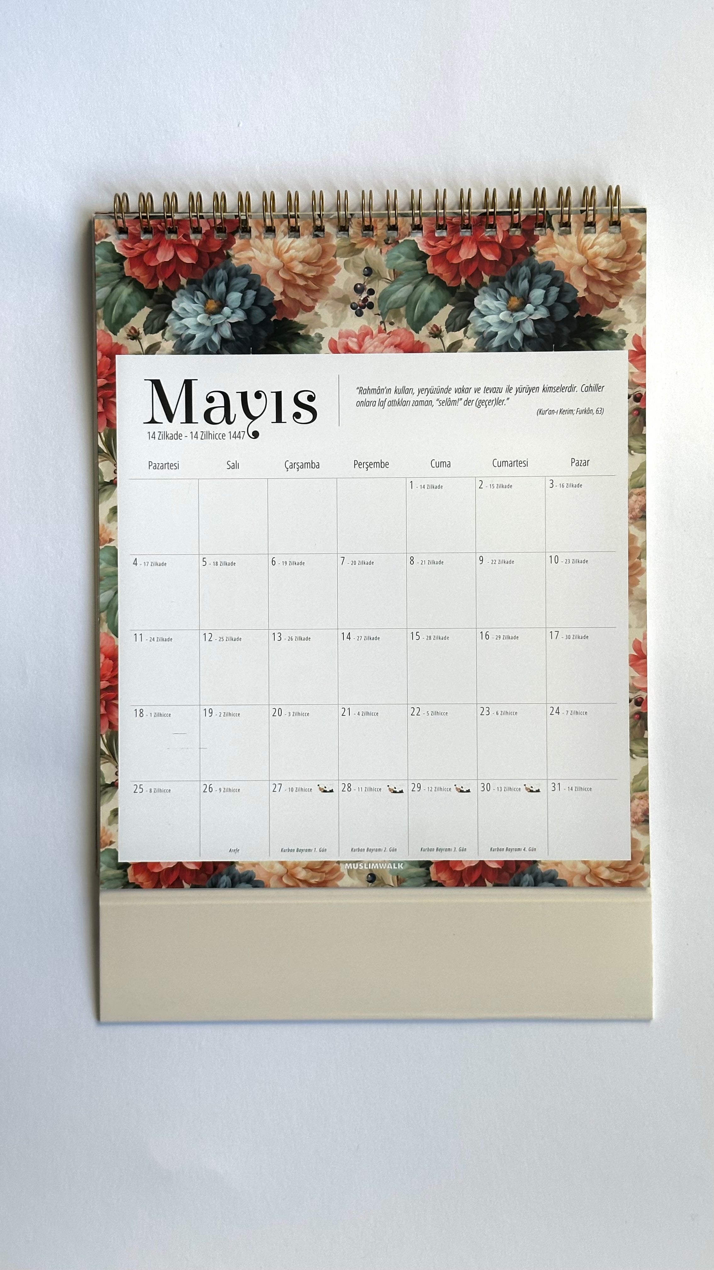 "Vintage Bloom" Tischkalender 2026