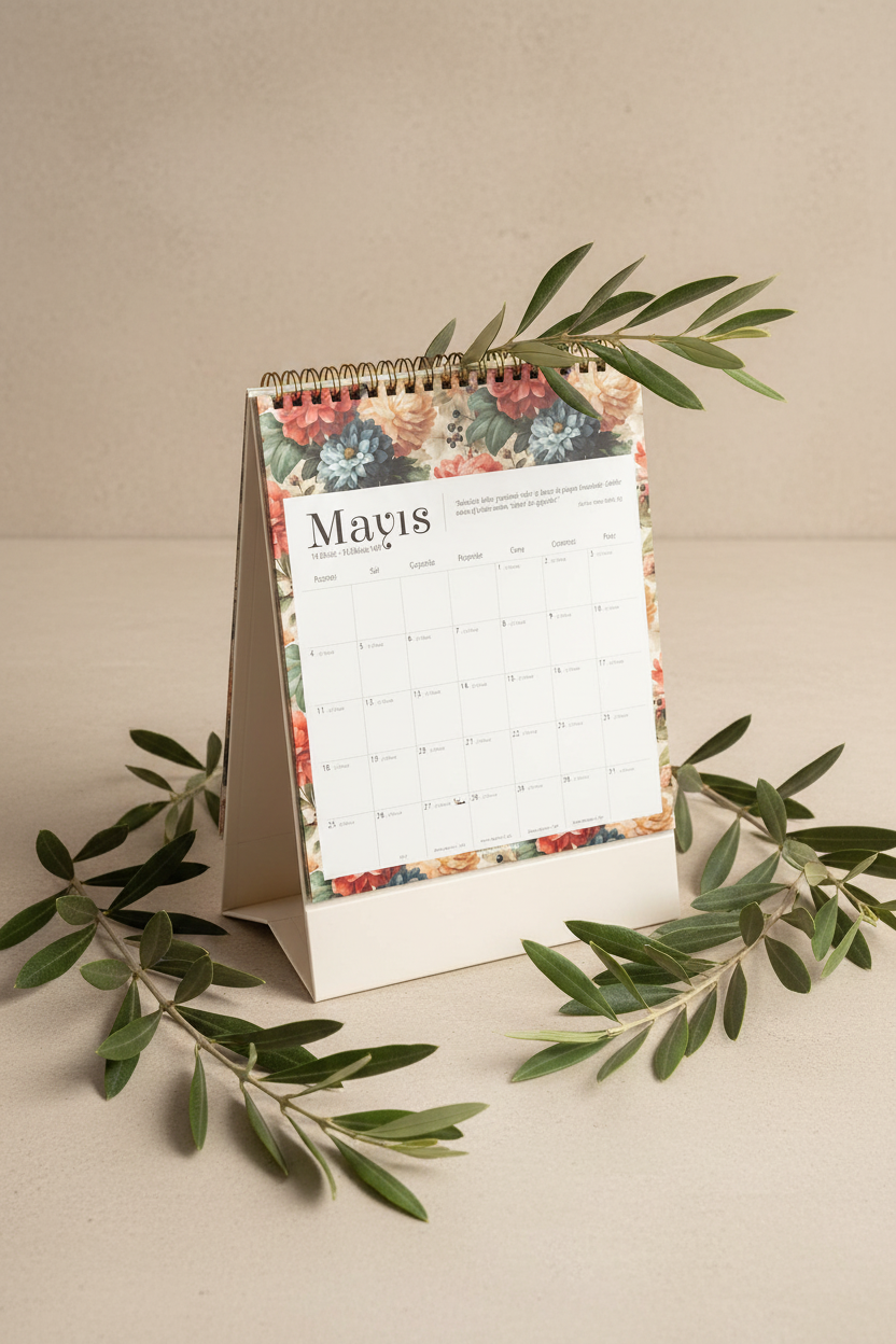"Vintage Bloom" Desk Calendar 2026