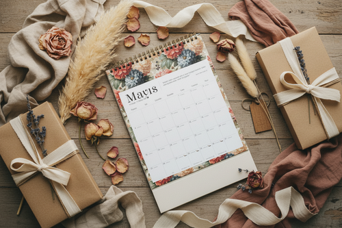 "Vintage Bloom" Tischkalender 2026