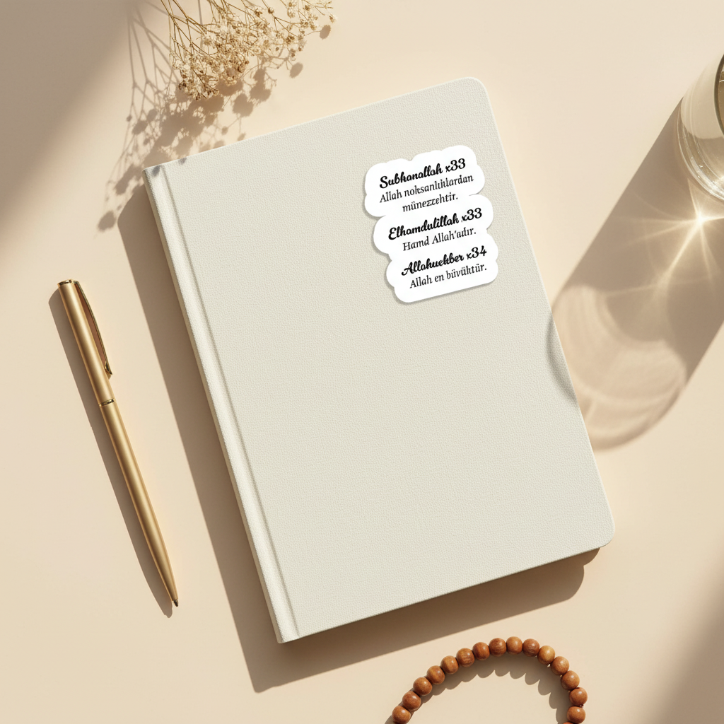 Stickerbogen "Yakin" – Tägliche Zikir-Begleiter