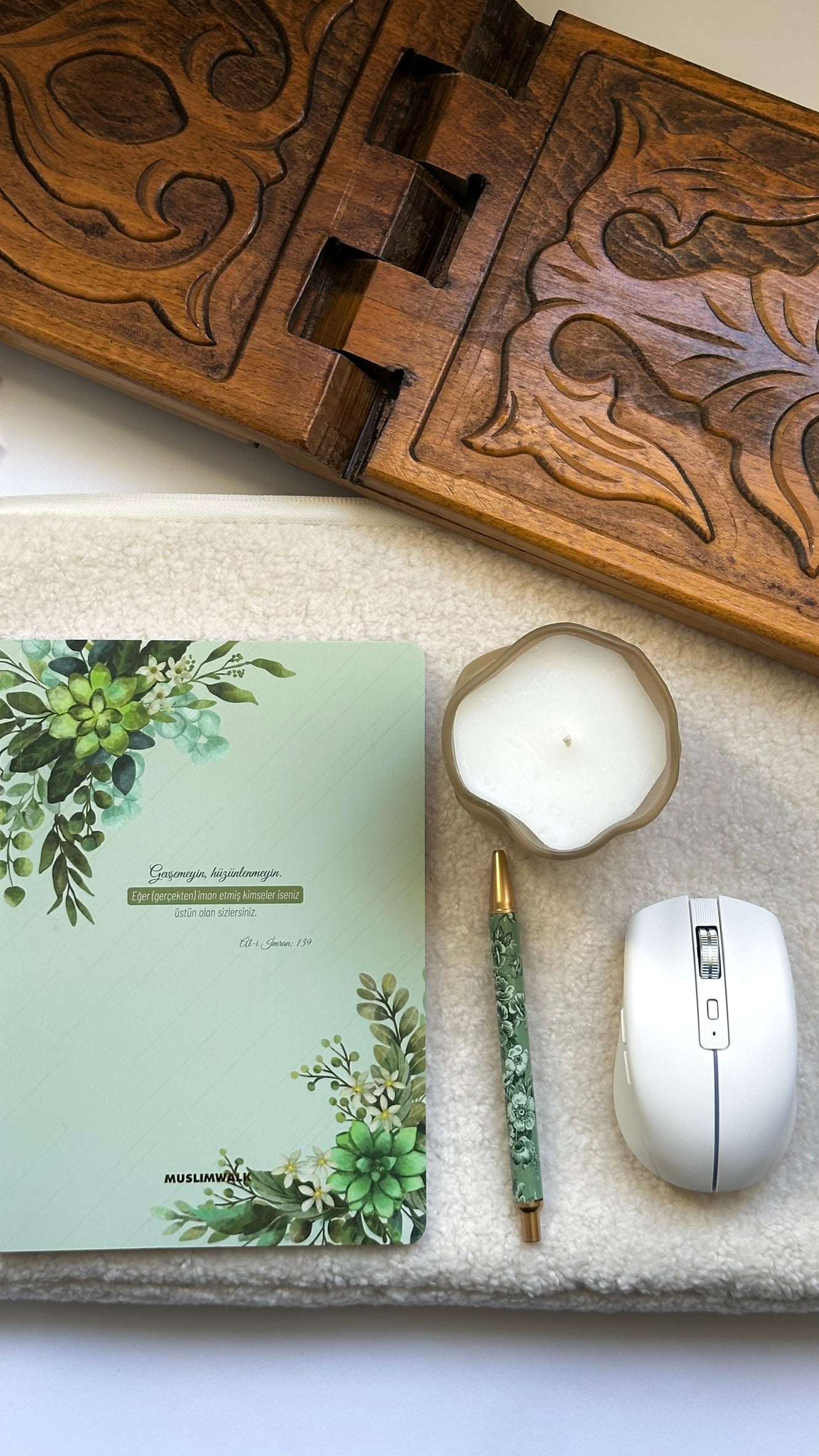 Aesthetic Notebook – Floral Green Edition